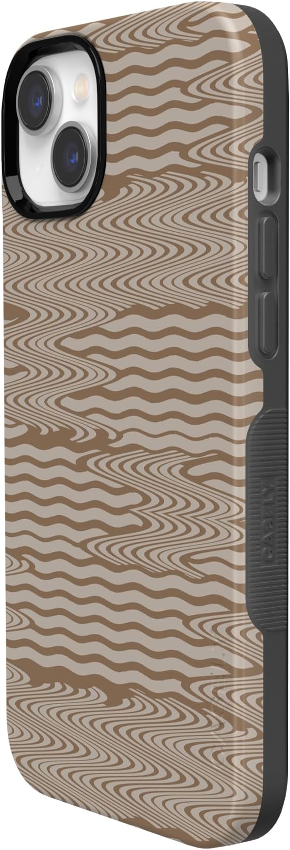 Casely iPhone 14 Case | Mocha Ripple | Brown Waves | Compatible with MagSafe | Bold Protective Design