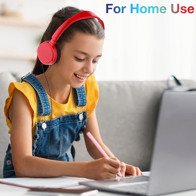 Yunsailing 18 Pack Classroom Headphones Bulk Student Wired Class Headphones Set for Kids School with Individually Wrapped Adjustable Over Ear Head Earbuds(Multicolor)