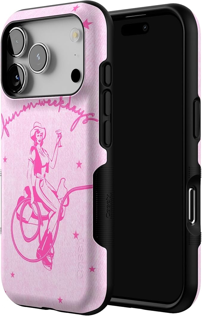 Casely iPhone 17 Pro Case | Denim Cowgirl | Fun on Weekdays | Bold Protective Design | Compatible with MagSafe