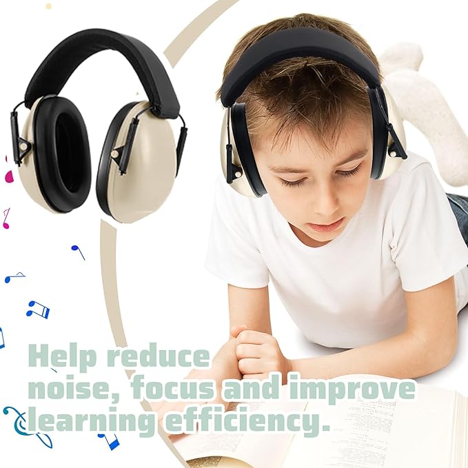 Amylove 6 Pcs Kids Noise Cancelling Headphones 27db Adjustable Earmuffs for Autism Sensory Toddler Children(Cute Style,Happie Boho Color)