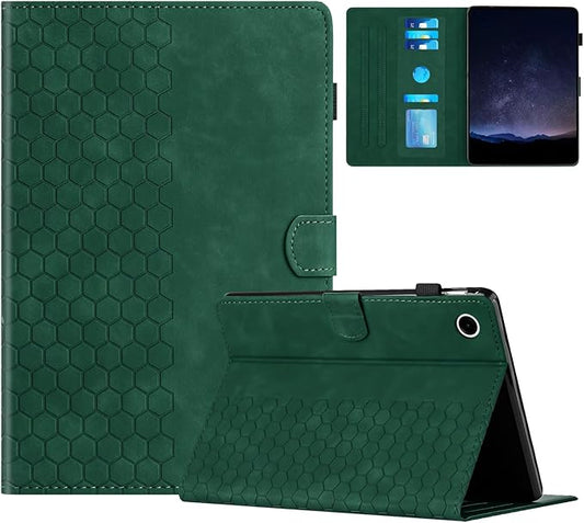 DTangLsm Case for Samsung Galaxy Tab A9 Plus/A9+ 5G 11 Inch 2023 (SM-X210/ X216/ X218) Multi-Angle Viewing PU Leather Smart Folio Stand Cover for Galaxy Tab A 9+ Case with Pen Holder, Honeycomb Green