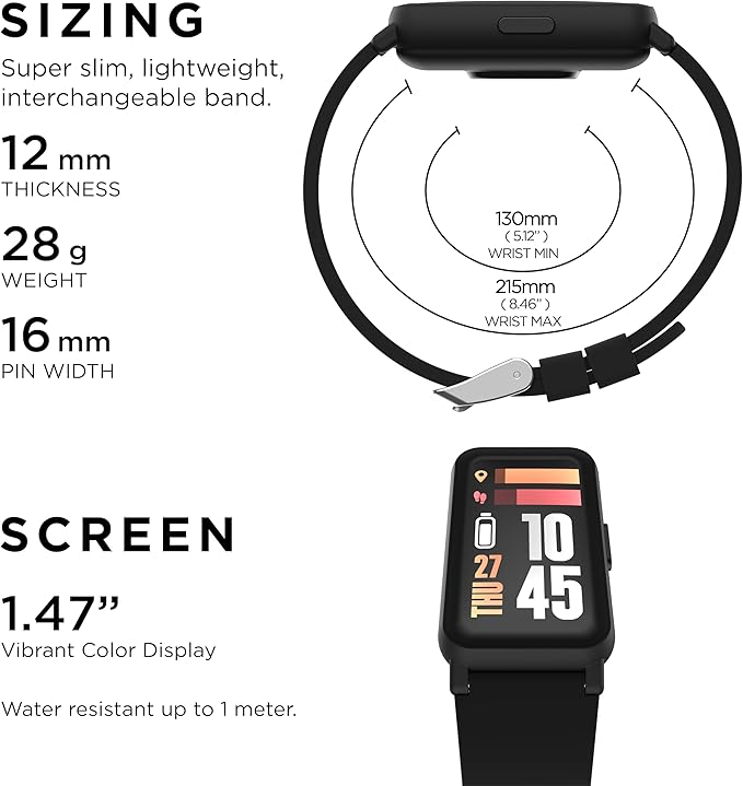 iTouch Smart Watch Fitness Tracker - 1.47" Touch Screen, IP68 Water Resistant, Heart Rate Monitor, Activity Tracker, GPS, 96 Sports Modes, 100+ Watch Faces, Pedometer, Android & iOS