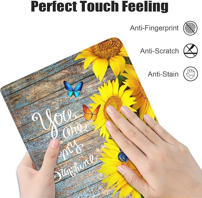 Case for Samsung Galaxy Tab A7 10.4 inch 2022/2020 (SM-T500/T503/T505/T507/T509), Premium PU Leather Stand Folio Cover with Auto Sleep/Wake, You are My Sunshine, Sunflower