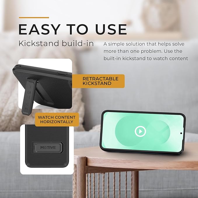 MOTIVE Compatible with Samsung Galaxy s25 Plus case Belt Clip, [10FT Military Grade] with Screen Protector, Galaxy s25 Plus case with Holster Case 6.7” | Ranger V2 [Fits s24 Plus]