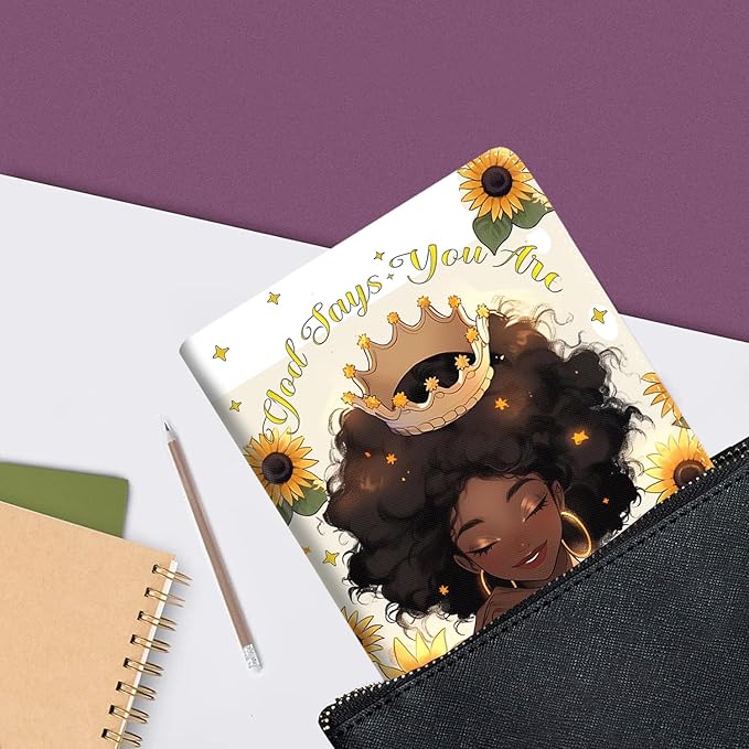 Case for Samsung Galaxy Tab A9 Plus 11 inch 2023，Slim Fit Foldable Standing Cover Case with Auto Sleep/Wake for Galaxy Tab A9+ 11’2023 (SM-X210/X216/X218)，African American Girl Sunflower