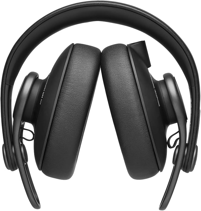 AKG Pro Audio K371 Wired Over-Ear, Closed-Back, Foldable Professional Recording Studio Headphones, Studio Monitor Mixing, Podcast, DJ Stereo Headsets, Black