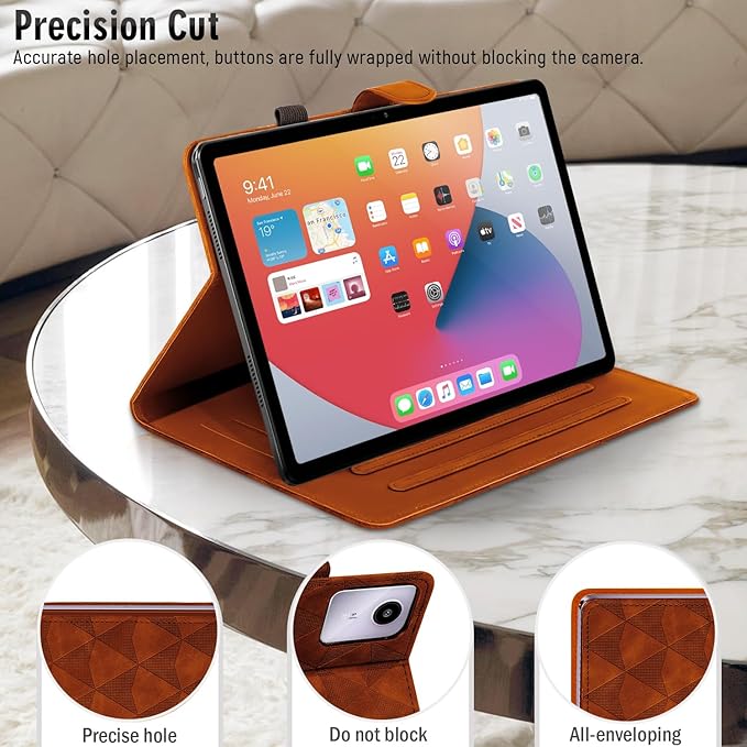Tablet Case for Lenovo Tab M11 11" 2024 TB330FU Premium TPU Stand Cover with Card Slot 11 Inch Case (Brown)
