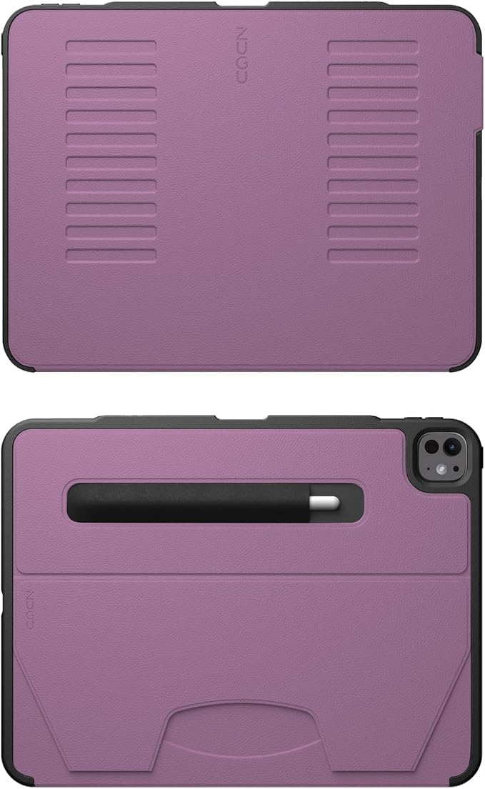 ZUGU Case for iPad Pro 13 (M4) 2024, Slim Protective Cover with Apple Pencil Holder, Auto Wake/Sleep, Multiple Viewing Angles, iPad Pro 13 Inch Case, Sturdy & Durable Phone Cover, Berry Purple