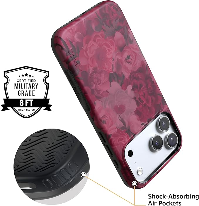 Casely iPhone 17 Pro Case | Romance Novel | Moody Floral | Compatible with MagSafe | Bold Protective Design