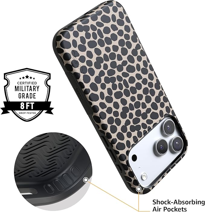 Casely iPhone 17 Pro Case | Lost in Spots | Cheetah Print | Compatible with MagSafe | Bold Protective Design