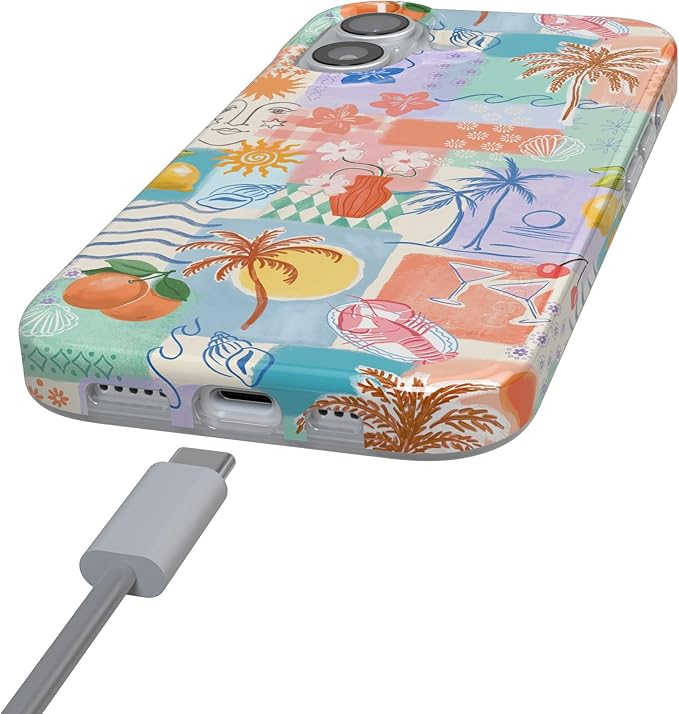 Casely iPhone 17 Case | Tropical Heat | Beachy Collage | Compatible with MagSafe | Classic Ultra Slim Design