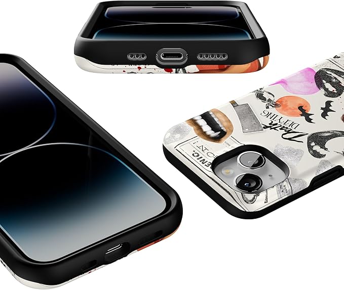 Casely iPhone 14 Case | If You Dare | Horror Collage | Compatible with MagSafe | Bold Protective Design