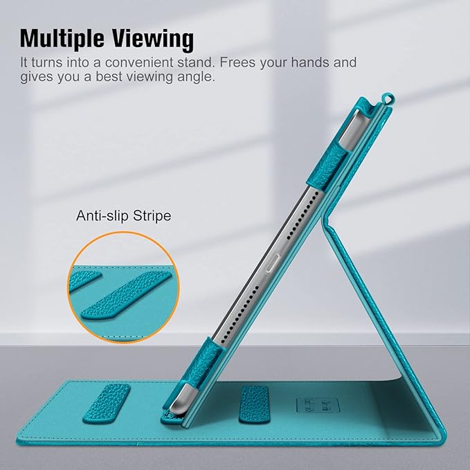 Fintie Case for iPad 9th / 8th / 7th Generation (2021/2020/2019) 10.2 Inch - [Corner Protection] Multi-Angle Viewing Stand Cover with Pocket & Pencil Holder, Auto Sleep Wake, Legacy Teal