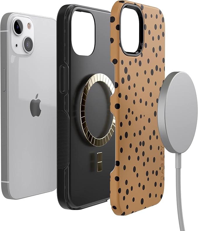 Casely iPhone 14 Case | Spot On | Dotted Animal Print | Compatible with MagSafe | Bold Protective Design