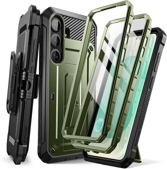 SUPCASE for Samsung Galaxy S25 Case with Stand (Unicorn Beetle Pro), [2 Front Frames] [Built-in Screen Protector & Belt-Clip] Military-Grade Protection Rugged Phone Case for Galaxy S25 6.2", Guldan