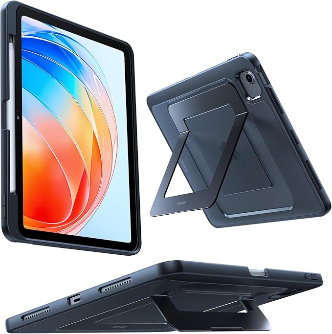 TORRAS for iPad Air 11 inch Case (M3 2025, M2 2024), iPad Air 5th, 4th Generation Case, Ultra Stable Stand, Multiple Adjustable Viewing Angles, Protective Kickstand Cover with Pencil Holder, Black