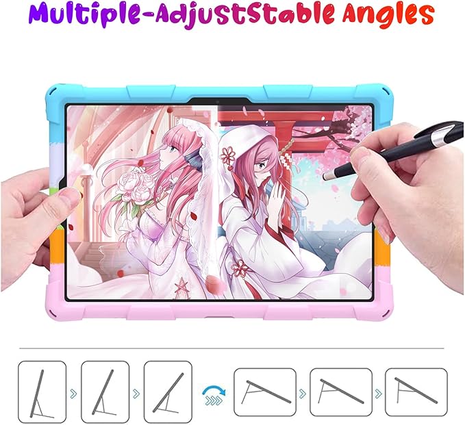 Case for Callsky-Tab Cpad 10/Aiprotablet K10/MEIZE D115 Tablet 10.1 inch, Stand Cover for WXUNJA ECOPAD 01/ZONKO D115//KADYBE D115/Tuotatop X13/Suicoey T618/YOBANSE T618 Tablet (Black)