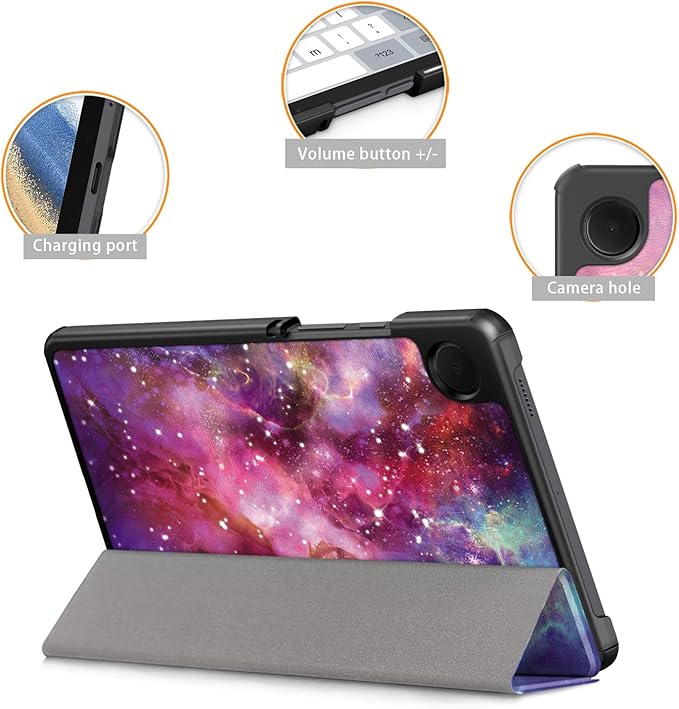 Case for Samsung Galaxy Tab A9 8.7 Inch 2023 SM-X110/X115/X117 Tablet, Slim Lightweight Stand PC Cover, Galaxy Tab A9 Tablet Case