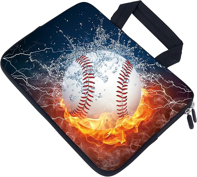 Baseball Laptop Sleeve/Notebook Computer Pocket Case - 11.6" to 12.1" Compatible for Men, Women, Boys, Girls - Neoprene Tablet Briefcase Carrying Bag