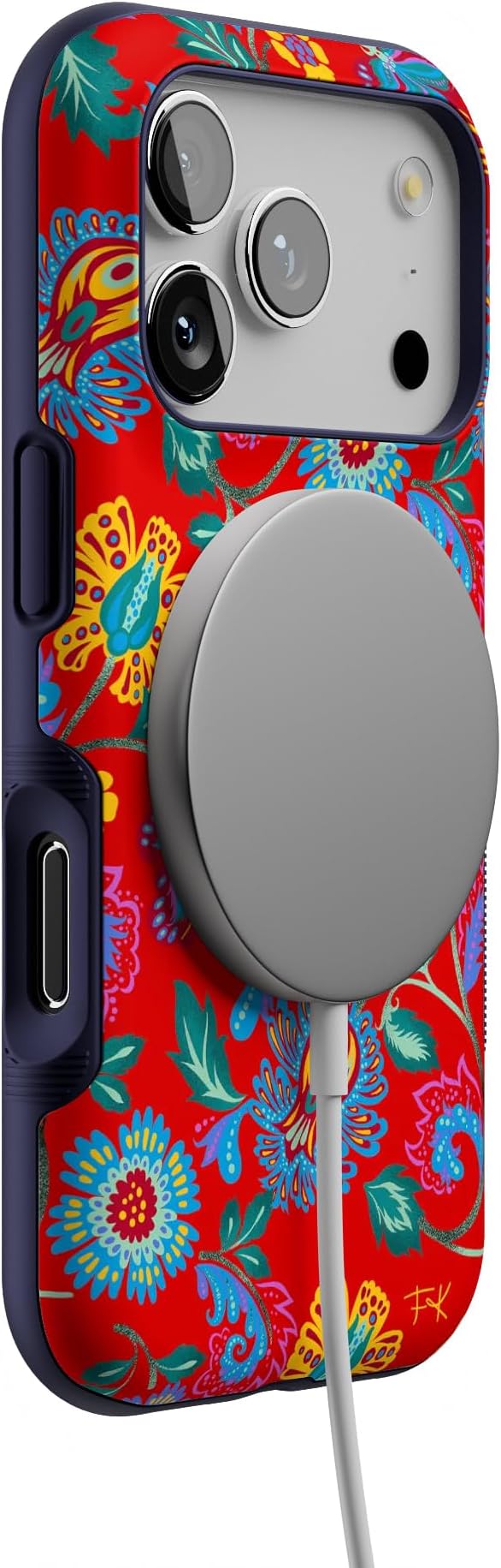 Casely iPhone 17 Pro Case | Painted Flowers | Frida Kahlo Floral | Bold Protective Design | Compatible with MagSafe