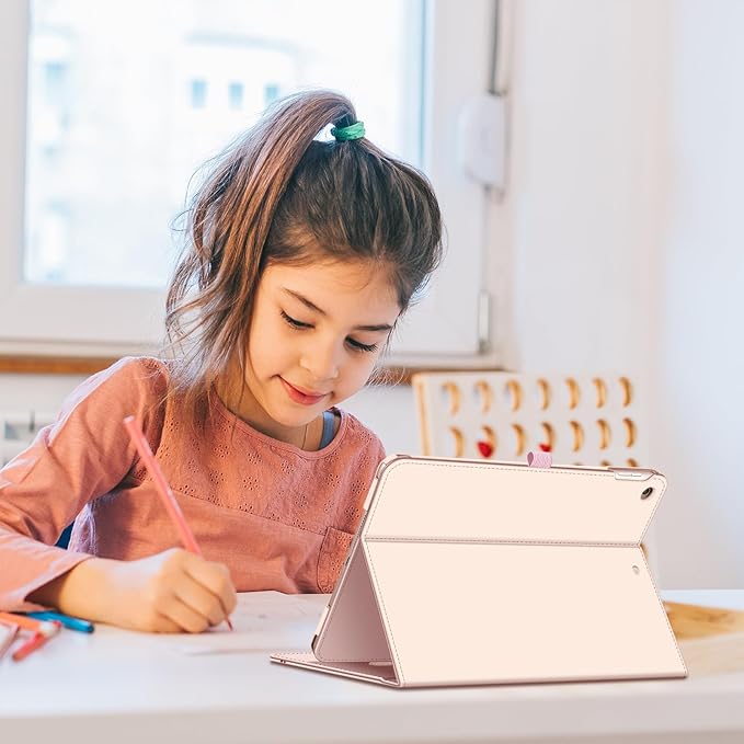 Fintie Case for iPad 9th / 8th / 7th Generation (2021/2020/2019) 10.2 Inch - [Corner Protection] Multi-Angle Viewing Stand Cover with Pocket & Pencil Holder, Auto Sleep Wake, Coquette Cherries