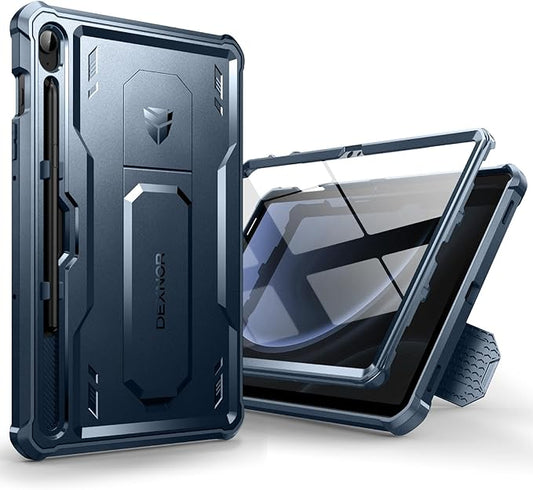Dexnor Case for Samsung Galaxy Tab S10 Lite /S10 FE/S9 FE 10.9 Inch(2025/2023), [Built in Screen Protector & Kickstand] with Pen Holder Heavy Duty Full Body Cover for S9 FE 5G Tablet Case - Blue