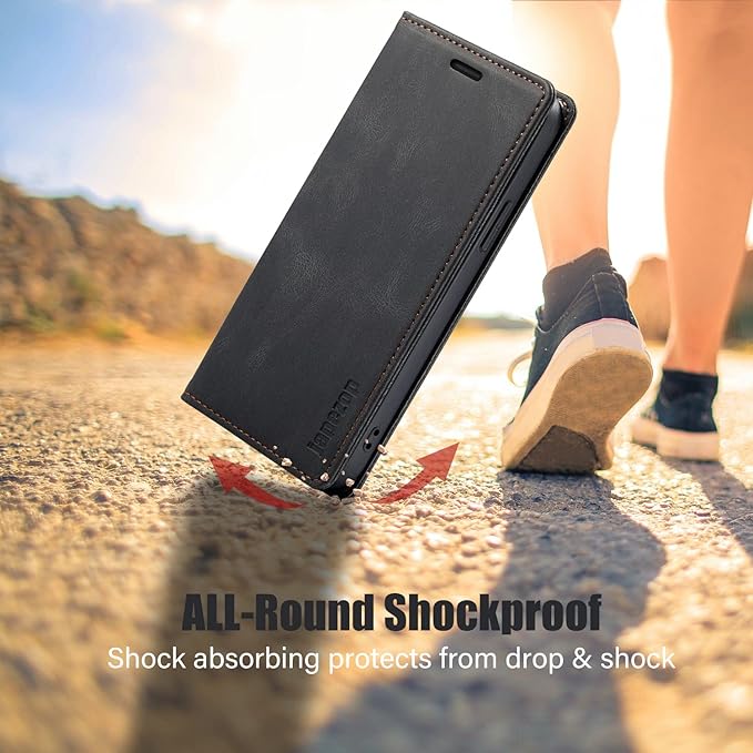 japezop iPhone 14 Pro Wallet Case with [RFID Blocking] Credit Card Slots Folio Magnetic Stand,Leather Flip Case Wallet for iPhone 14 Pro 5G 6.1 Inch (Black)