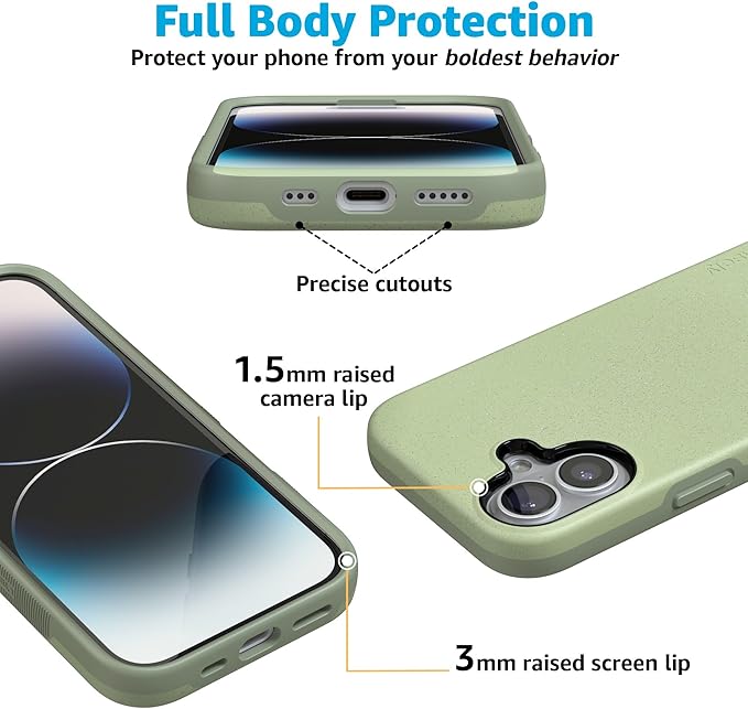 Casely iPhone 17 Case | Kiwi Kiss | Matcha Green Shimmer | Compatible with MagSafe | Bold Protective Design