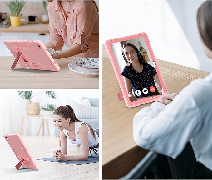 Case for Galaxy Tab A9 Plus 11 inch (2023), Protective Heavy Duty Shockproof Kickstand Cover for Samsung Galaxy Tab A9+ Plus 11" Model (SM-X210/X215/X216) Rosegold+RG