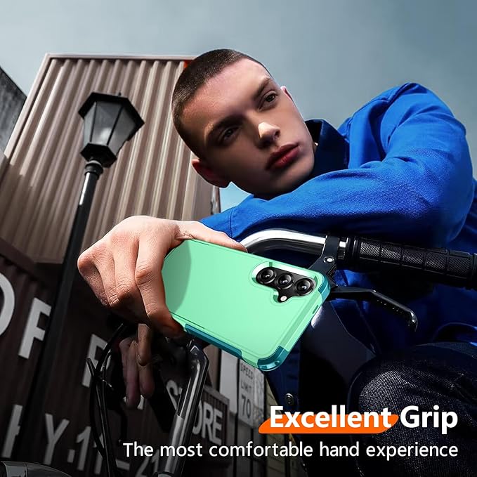 Red2Fire for Samsung Galaxy S25 Case, [Military Grade Drop Protection] Heavy Duty Full Body Shockproof Protection Non-Slip Phone Case for S25 Case 6.2 inch,Light Green