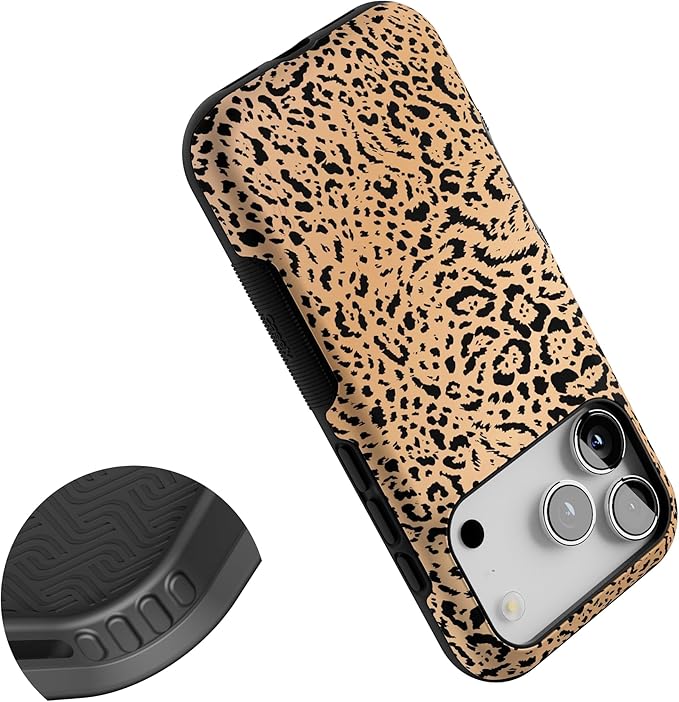 Casely iPhone 17 Pro Case | Born to Be Wild | Jaguar Print | Bold Protective Design | Compatible with MagSafe