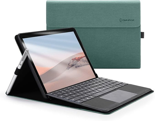 Omnpak Protective Case for Surface Go 4 2023/Go 3 2021/Go 2 2020/Go 2018 with Stylus Holder, Multiple Angle Slim Lightweight Cover, Compatible with Type Cover Keyboard（Keyboard Not Included）