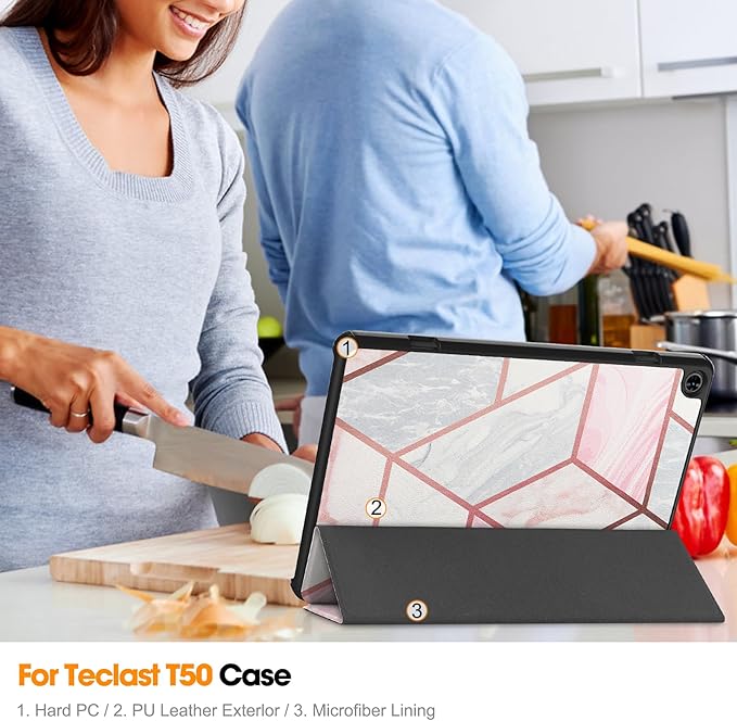 Case for TECLAST T50 11.0 inch Tablet, Folding Folio Ultra-Thin PU Leather Stand Case Cover for TECLAST T50 11.0 inch Geometry