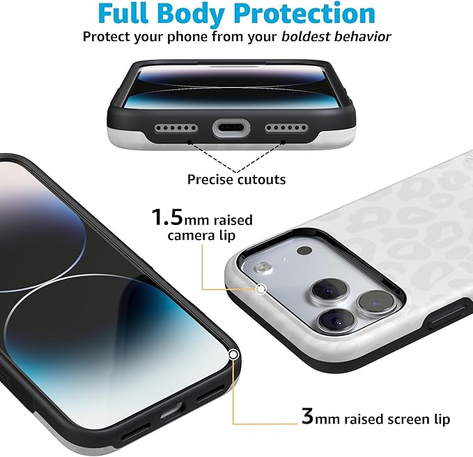 Casely iPhone 17 Pro Case | Into The Wild | White Snow Leopard | Compatible with MagSafe | Bold Protective Design