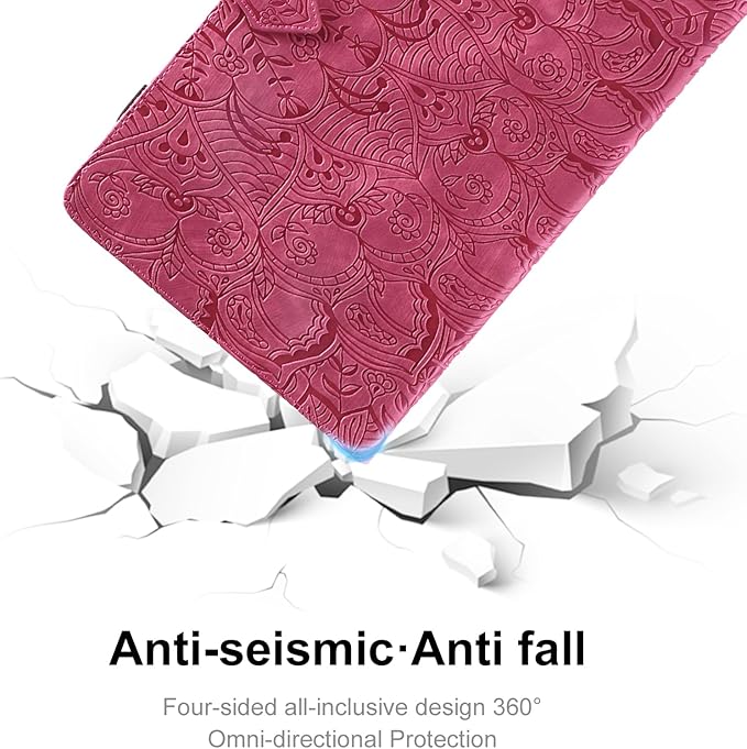 Vine Funda para for Lenovo Tab M11 11 Inch 2024, Soft Touch Premium Faux Leather Made with Card Slots, Water-Proof Precise Cutouts Compatible with Lenovo Tab K11 / M11 TB-330FU/TB-330KU Pink