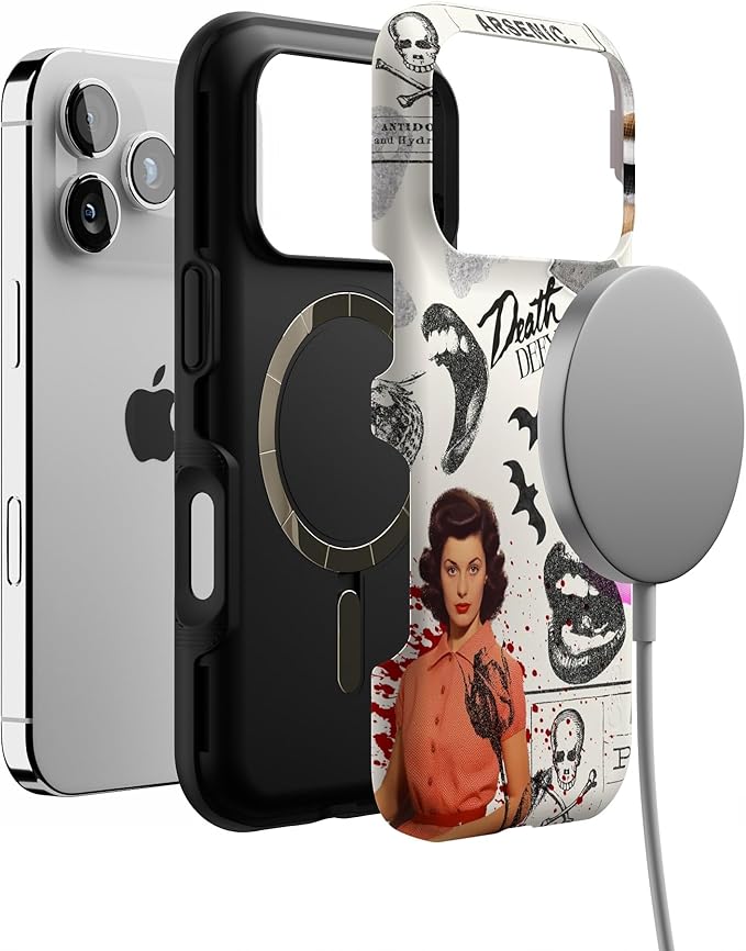 Casely iPhone 17 Pro Case | If You Dare | Horror Collage | Bold Protective Design | Compatible with MagSafe