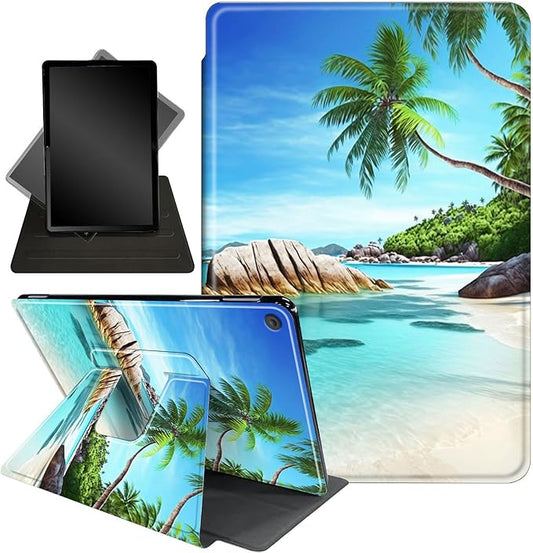Case for Lenovo Tab M10 Plus 10.3", 360 Degree Rotating Folding Stand,with Auto Sleep/Wake Case for Lenovo Tab M10 Plus (2020 2nd Gen) TB-X606F/TB-X606X 10.3" FHD Tablet,Beach Palm Trees