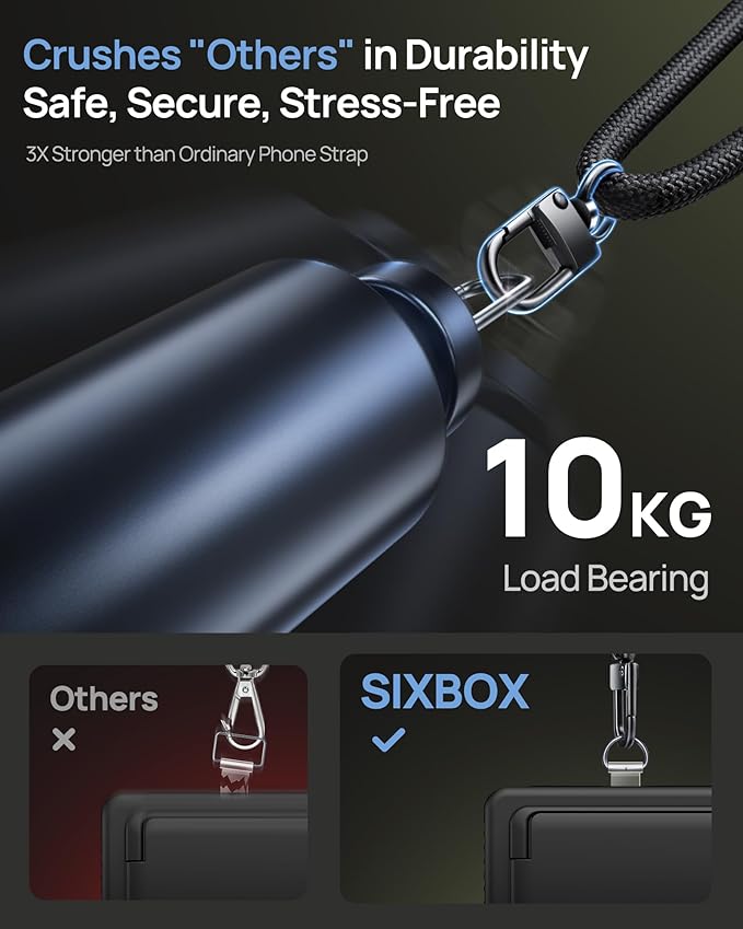 for Samsung Galaxy S25 Ultra Case Wallet with Stand & Phone Lanyard Crossbody (2X Phone Tabs) & Card Holder & Camera Cover, Military Grade Drop Protection Phone Case for S25 Ultra 6.9", Black