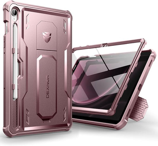 Dexnor Case for Samsung Galaxy Tab S10 Lite /S10 FE/S9 FE 10.9 Inch(2025/2023), [Built in Screen Protector & Kickstand] with Pen Holder Heavy Duty Full Body Cover for S9 FE 5G Tablet Case -Pink