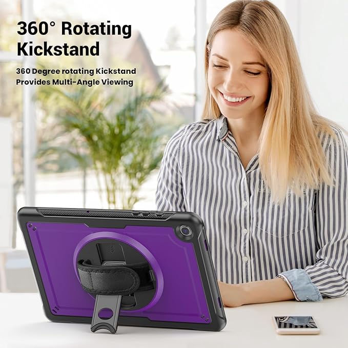 ZenRich Case for Samsung Galaxy Tab A9 Plus / A9+ 5G 11" 2023 (SM-X210/X216/X218),Heavy Duty Shockproof Protective Case with 360 Rotating Kickstand Hand & Shoulder Belt for Galaxy Tab A9 Plus 11 inch