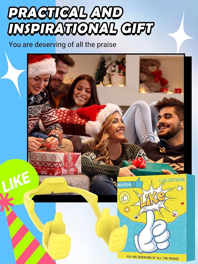 Stocking Stuffers for Teens Boys Girls Kids Tablet Stand for iPad: Universal Compatible Thumbs Up Lazy Cell Phone Stand Holder for Desk Women Men Wife Adults Gifts for Christmas Birthday