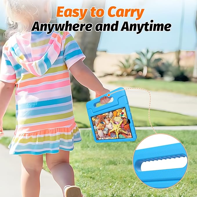 for Lenovo Tab M9 Case, New Kids Heavy Duty Cover with Convertible Handle Stand for Lenovo Tab M9 9.0 Inch 2023, Blue