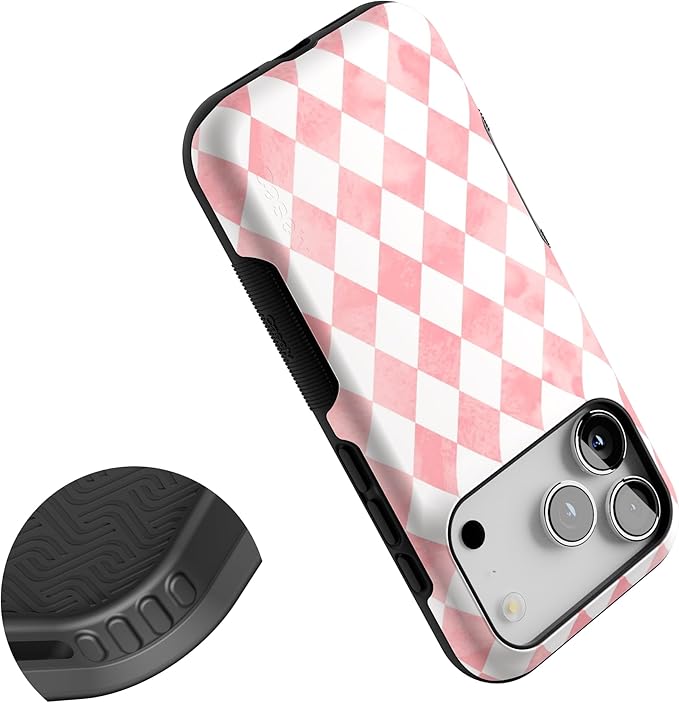 Casely iPhone 17 Pro Case | Queen of Diamonds | Pink Watercolor | Bold Protective Design | Compatible with MagSafe