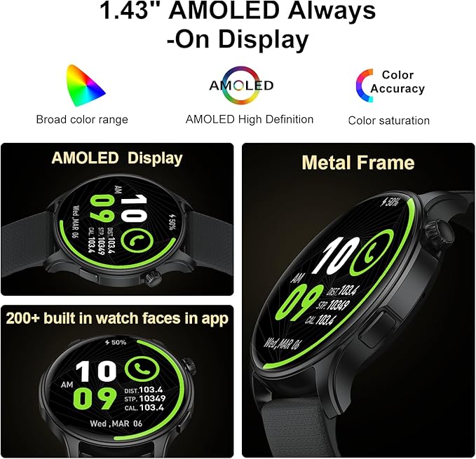 Smart Watch for Men Women Fitness: Waterproof Make/Answer Call Smart Watches for Men Digital Mens Watches Run Smartwatch Android Phones iPhone Samsung Compatible Heart Rate Monitor Step Tracker Black