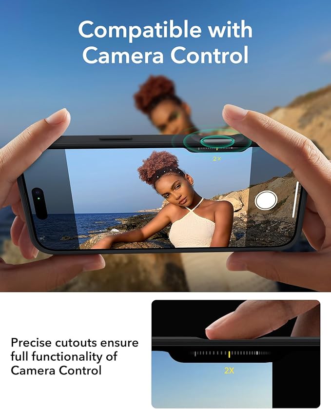 ESR for iPhone 16 Case, Compatible with MagSafe, Military-Grade Protective Case, Built-in Stash Stand Phone Case, Scratch-Resistant Back Cover, Classic Series, Clear Black