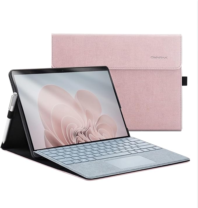 Omnpak Microsoft Surface Pro 11/10/9 Case, Lightweight Protective, Multiple Angle, Stylus Holder, Designed for Surface 11th Edition AI 2024/Pro 9 5G 13" 2022, Compatible with Type Cover Keyboard