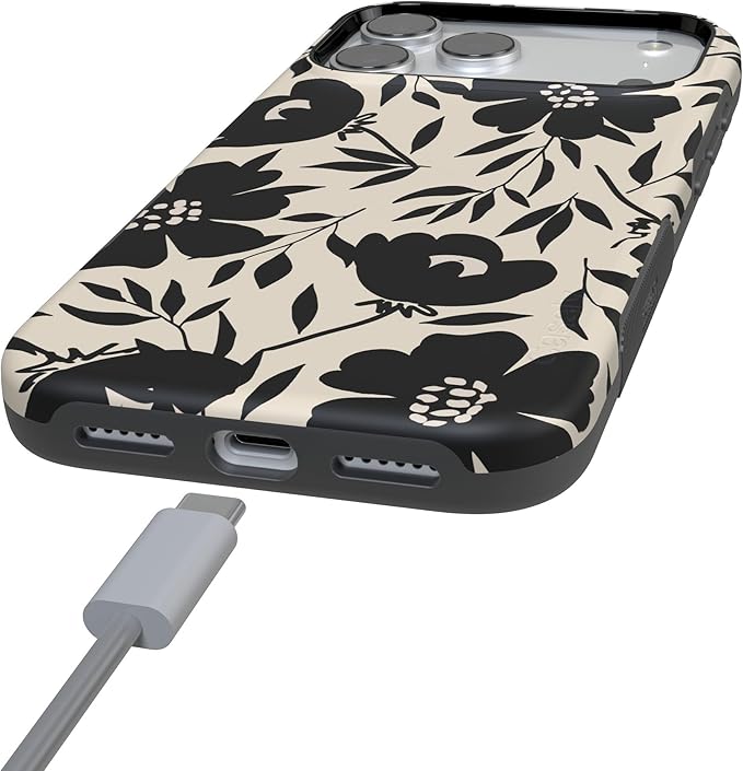 Casely iPhone 17 Pro Case | Dark Fantasy | Contrast Floral | Compatible with MagSafe | Bold Protective Design