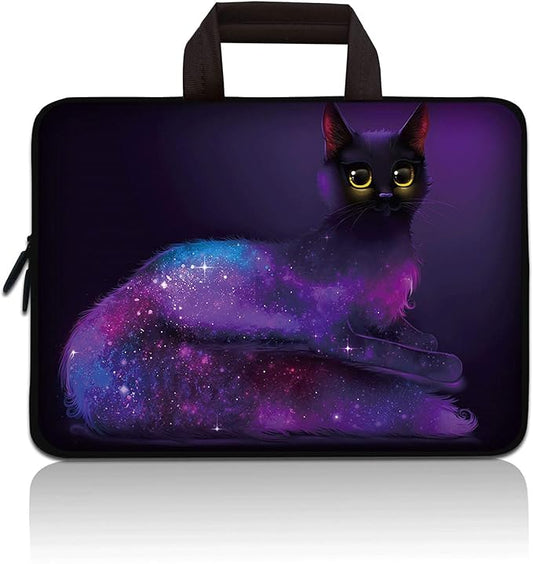 11" 11.6" 12" 12.1" 12.5" inch Laptop Carrying Bag Chromebook Case Notebook Ultrabook Bag Tablet Cover Neoprene Sleeve Fit Apple MacBook Air Samsung Google Acer HP DELL Lenovo Asus (Starry Sky Cat)