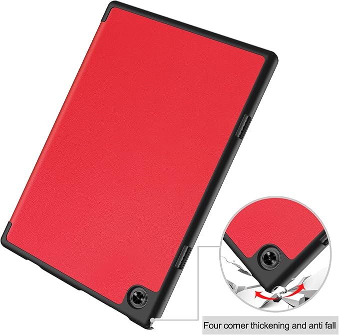 Case for TECLAST M40 Pro 10.1 inch Tablet, Folding Folio Ultra-Thin PU Leather Stand Case Cover for TECLAST M40 Pro / P20HD / P20S Red