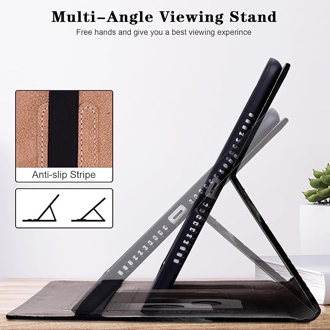 Case for Lenovo Tab M9 Cover 9.0 inch (TB-310FU,2023 Released), Premium PU Leather Flip Stand Case with Elastic Band/Card Slots/Pen Holder for Lenovo Tab M9 Tablet - Black Tiger